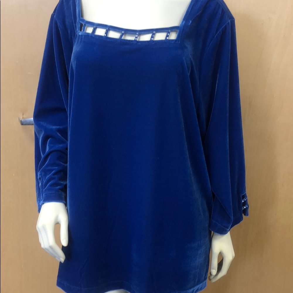 Quaker blue top 3X